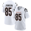 Punc C.Bengals #85 Chad Johnson Player White Home Game Stitched Jerseys