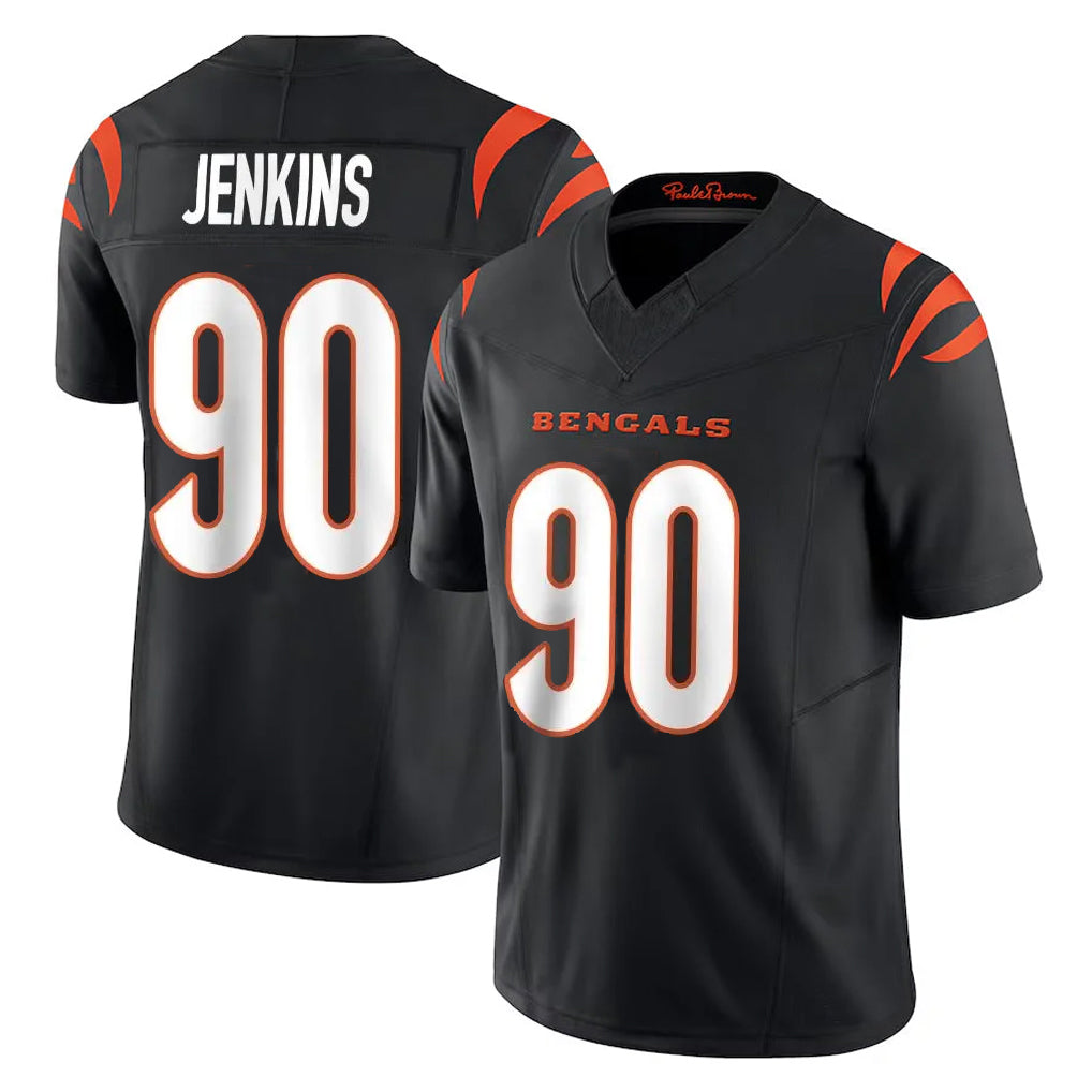 Punc C.Bengals #90 Kris Jenkins Jr Player Black Vapor F.U.S.E. Limited Home Game Stitched Jerseys