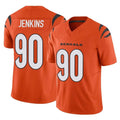 Punc C.Bengals #90 Kris Jenkins Jr Player Orange Vapor F.U.S.E. Limited Home Game Stitched Jerseys