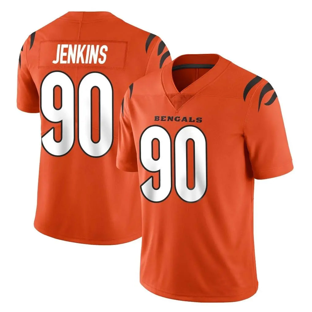 Punc C.Bengals #90 Kris Jenkins Jr Player Orange Vapor Untouchable Limited Home Game Stitched Jerseys