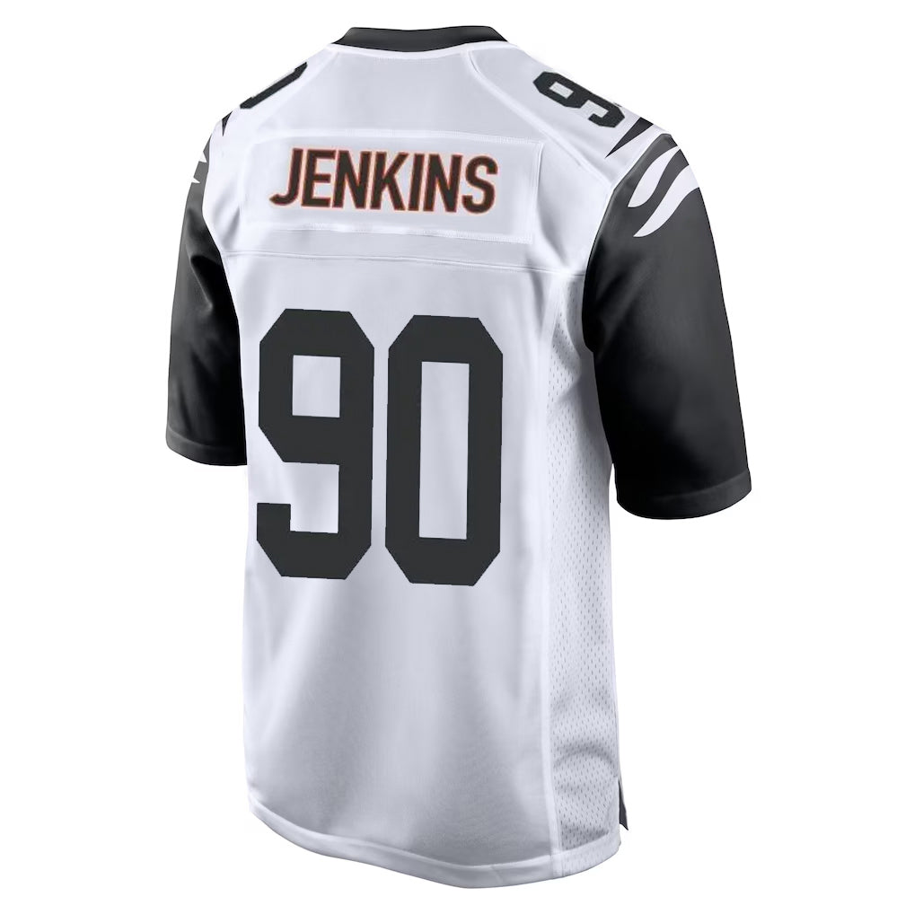 Punc C.Bengals #90 Kris Jenkins Jr Player White Alternate Home Game Stitched Jerseys