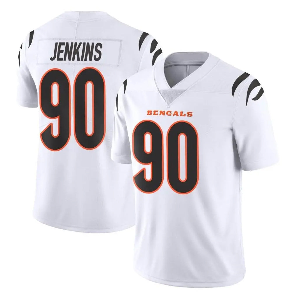 Punc C.Bengals #90 Kris Jenkins Jr Player White Vapor Untouchable Limited Home Game Stitched Jerseys
