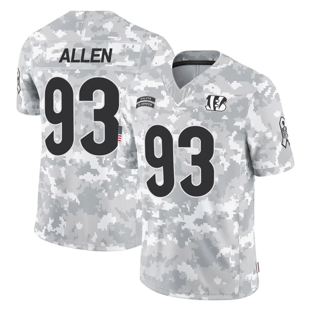 Punc C.Bengals #93 Jonathan Allen Player Arctic Camo Salute to Service Limited Stitched Jerseys