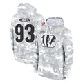 Punc C.Bengals #93 Jonathan Allen Player Arctic Camo Salute to Service Pullover Hoodie Limited Stitched Jerseys