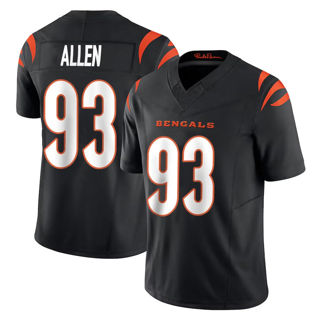 Punc C.Bengals #93 Jonathan Allen Player Black Vapor F.U.S.E. Limited Home Game Stitched Jerseys