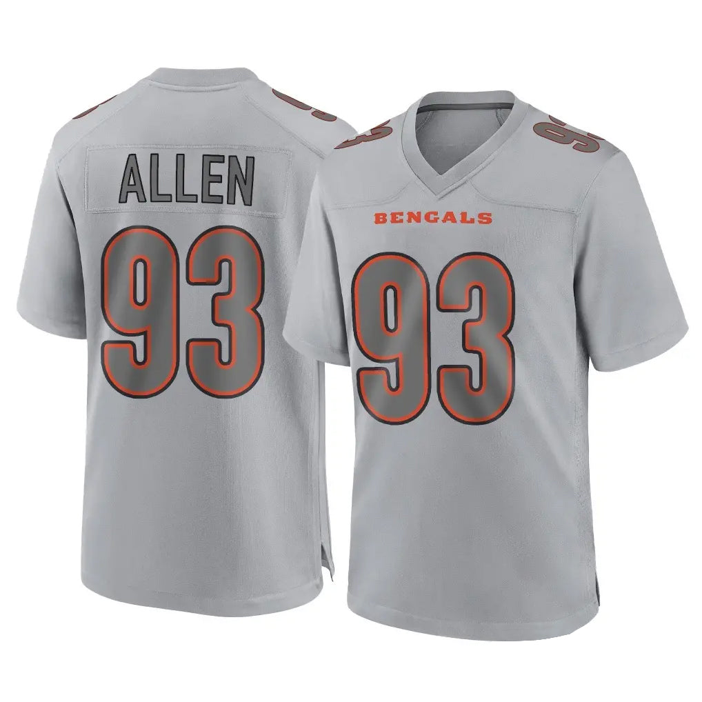 Punc C.Bengals #93 Jonathan Allen Player Gray Atmosphere Fashion Game Stitched Jerseys