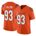 Punc C.Bengals #93 Jonathan Allen Player Orange Vapor F.U.S.E. Limited Home Game Stitched Jerseys
