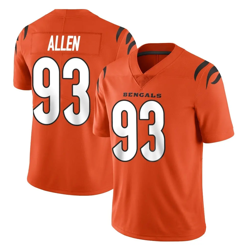 Punc C.Bengals #93 Jonathan Allen Player Orange Vapor Untouchable Limited Home Game Stitched Jerseys