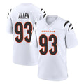 Punc C.Bengals #93 Jonathan Allen Player White Home Game Stitched Jerseys