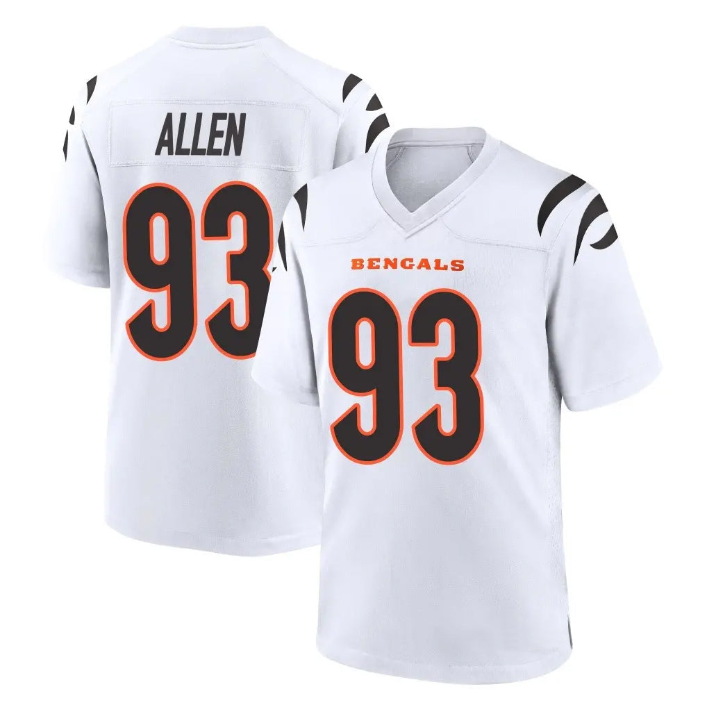 Punc C.Bengals #93 Jonathan Allen Player White Home Game Stitched Jerseys