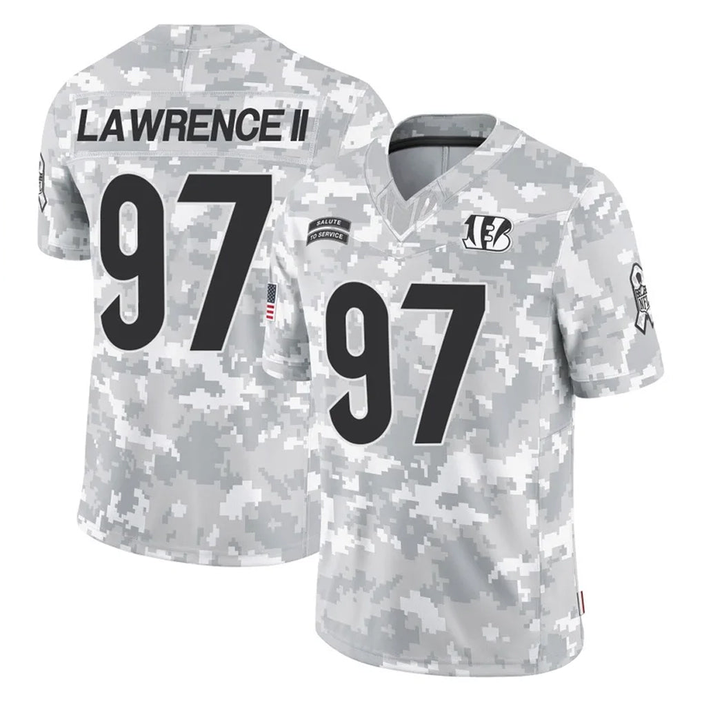 Punc C.Bengals #97 Dexter Lawrence II Player Arctic Camo Salute to Service Limited Stitched Jerseys