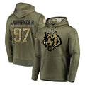 Punc C.Bengals #97 Dexter Lawrence II Player Olive Salute to Service Pullover Hoodies Home Game Stitched Jerseys