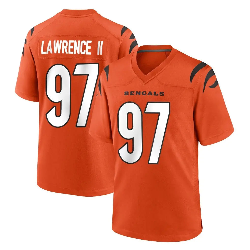 Punc C.Bengals #97 Dexter Lawrence II Player Orange Home Game Stitched Jerseys