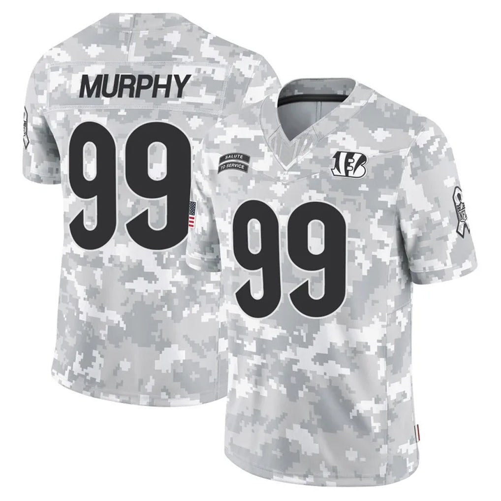 Punc C.Bengals #99 Myles Murphy Player Arctic Camo Salute to Service Limited Stitched Jerseys