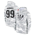 Punc C.Bengals #99 Myles Murphy Player Arctic Camo Salute to Service Pullover Hoodie Limited Stitched Jerseys