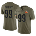 Punc C.Bengals #99 Myles Murphy Player Olive Salute to Service Limited Game Stitched Jerseys