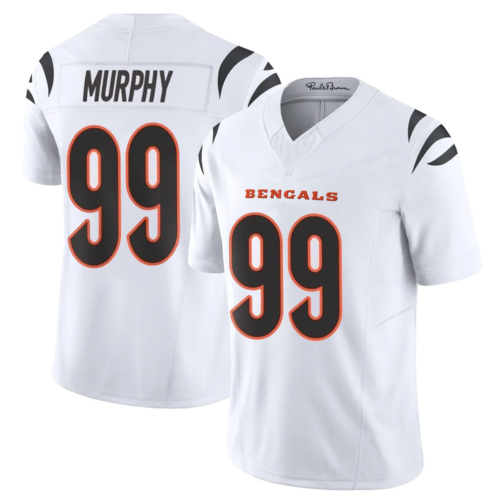 Punc C.Bengals #99 Myles Murphy Player White Vapor F.U.S.E. Limited Home Game Stitched Jerseys