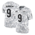 Punc C.Bengals #9 Joe Burrow Player Arctic Camo Salute to Service Limited Stitched Jerseys