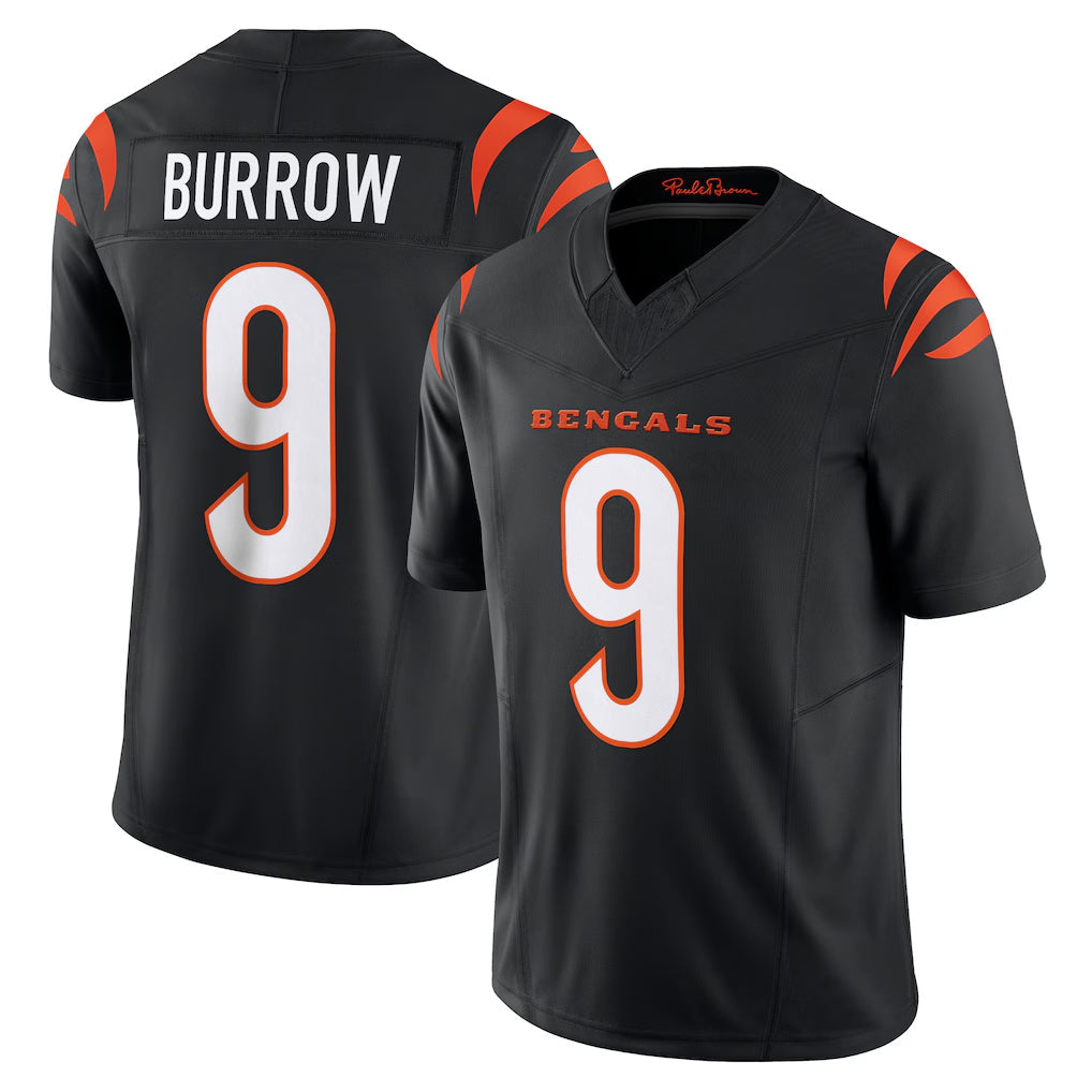 Punc C.Bengals #9 Joe Burrow Player Black Vapor F.U.S.E. Limited Home Game Stitched Jerseys