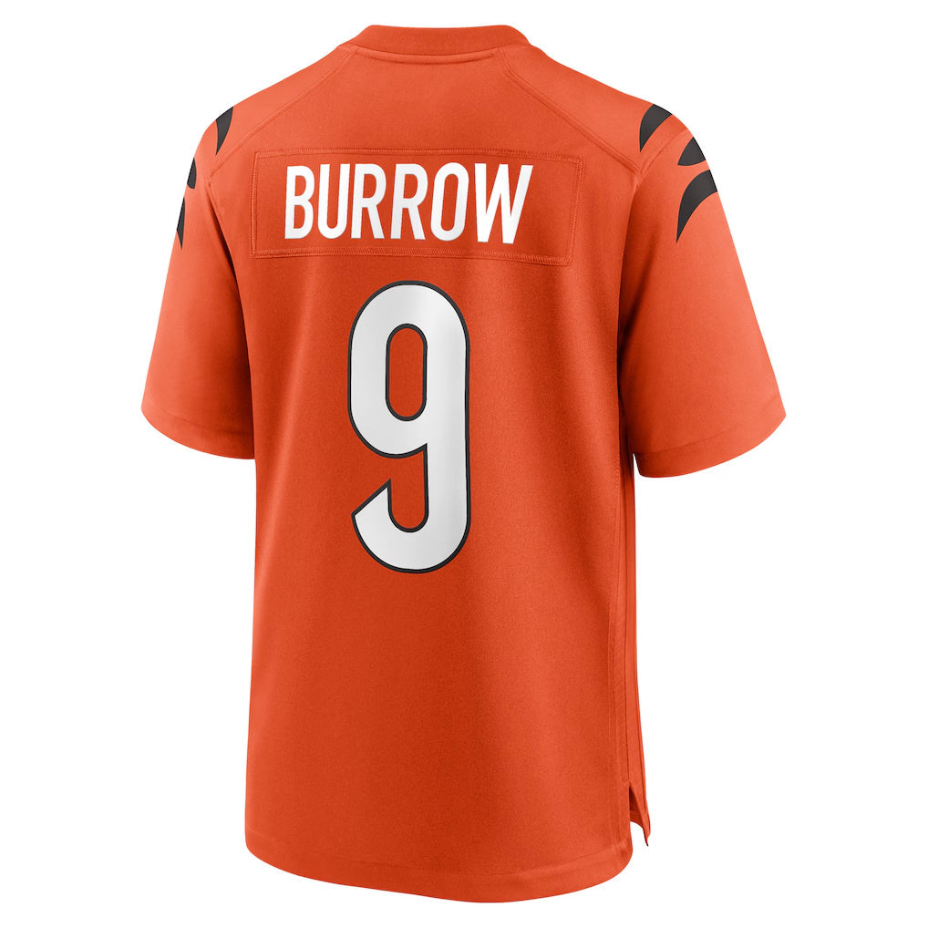 Punc C.Bengals #9 Joe Burrow Player Orange Home Game Stitched Jerseys
