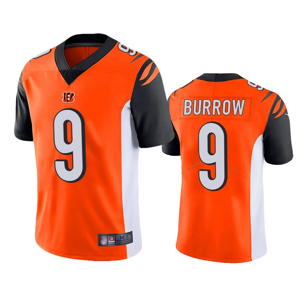 Punc C.Bengals #9 Joe Burrow Player Orange Limited Home Game Stitched Jerseys