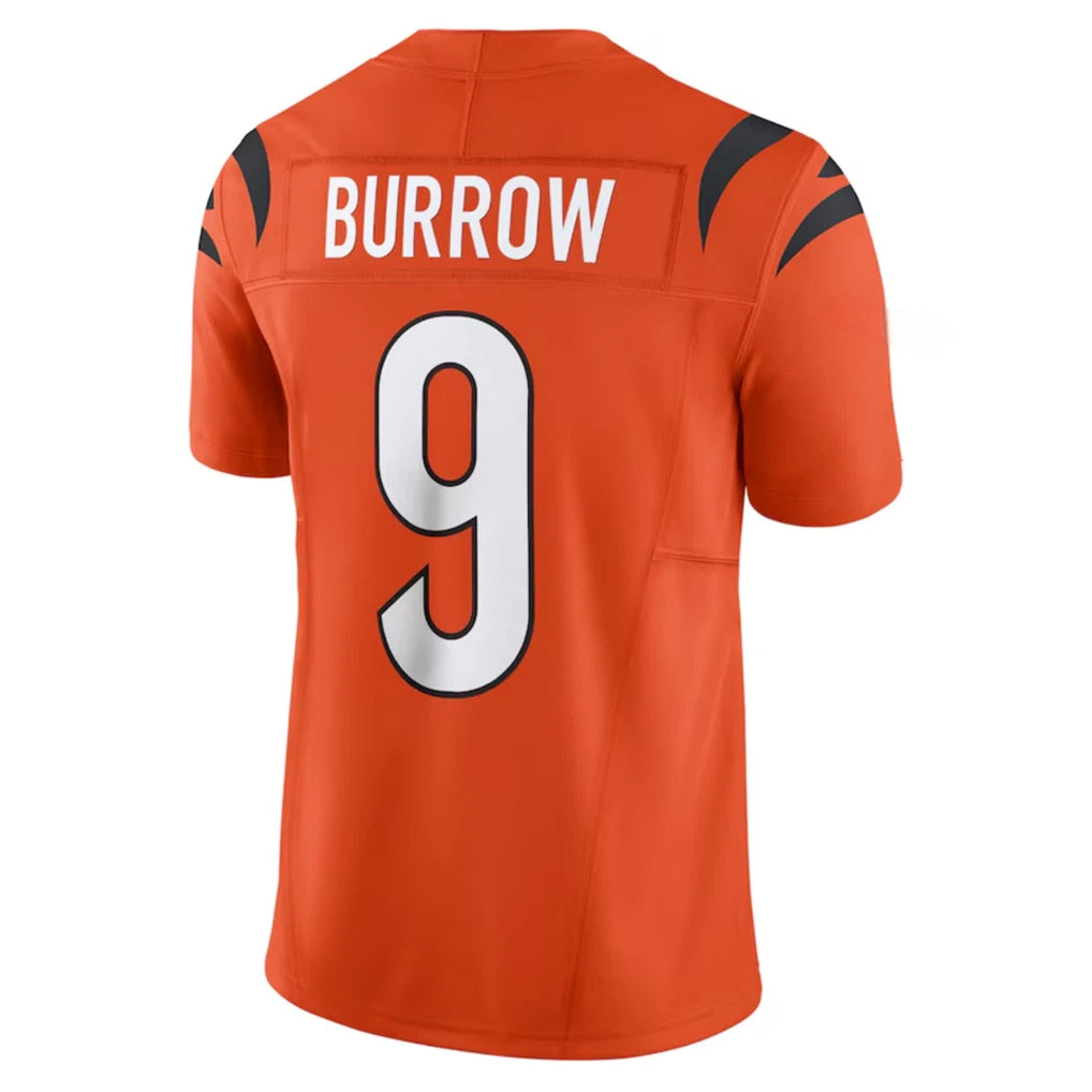 Punc C.Bengals #9 Joe Burrow Player Orange Vapor F.U.S.E. Limited Stitched Jerseys
