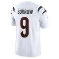 Punc C.Bengals #9 Joe Burrow Player White Vapor F.U.S.E. Limited Stitched Jerseys