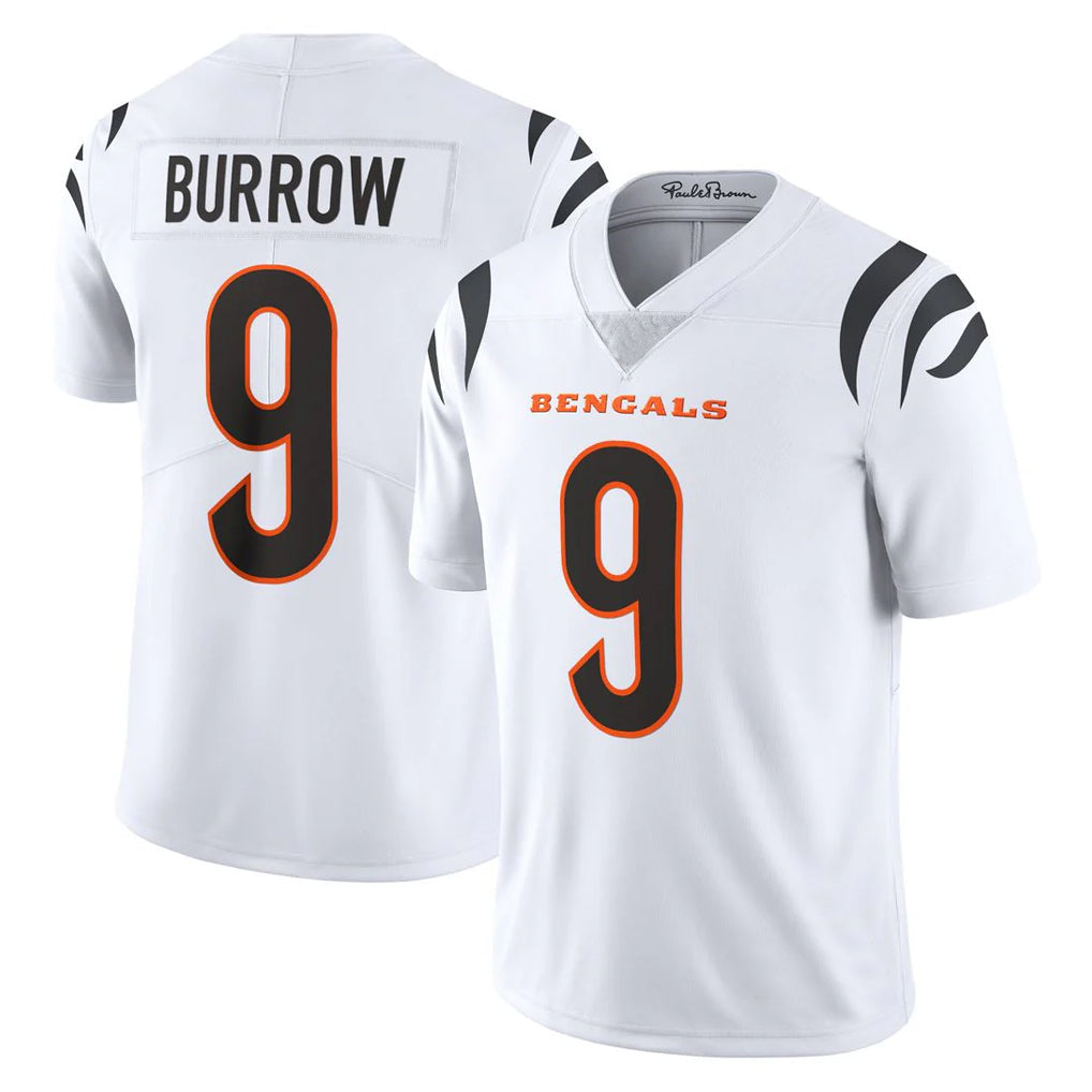 Punc C.Bengals #9 Joe Burrow Player White Vapor Untouchable Limited Home Game Stitched Jerseys