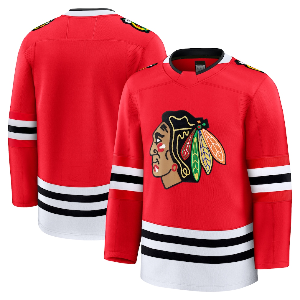 Punc C.Blackhawks Red Home Premium Jerseys