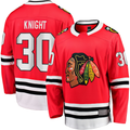 Punc C.Blackhawks #30 Spencer Knight Red Home Breakaway Jerseys