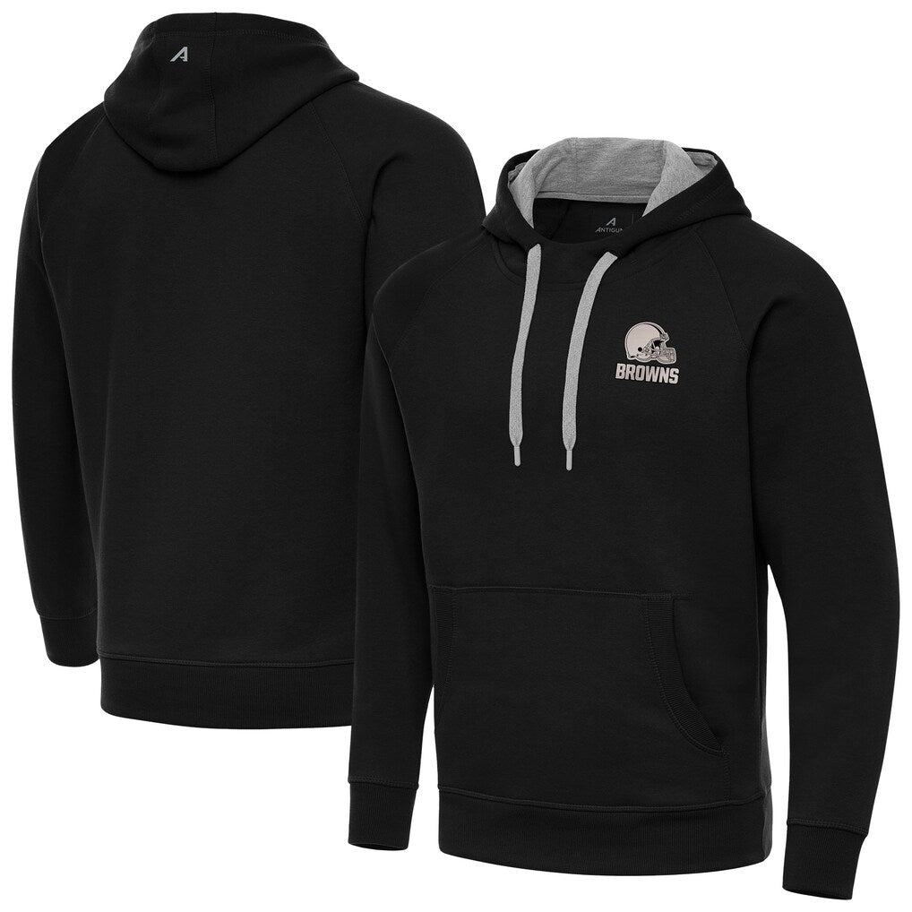 Punc C.Browns Black Brushed Carbon Pullover Hoodie Blank Player Limited Stitched Jerseys