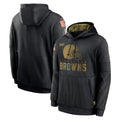 Punc C.Browns Black Salute to Service Pullover Hoodies Limited Blank Player Stitched Jerseys