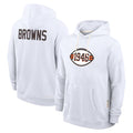 Punc C.Browns White Salute to Service Hoodie Blank Player Limited Stitched Jerseys