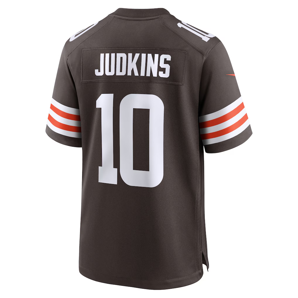 Punc C.Browns #10 Quinshon Judkins Brown 2025 Draft Game Stitched Jerseys