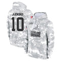 Punc C.Browns #10 Quinshon Judkins Player Arctic Camo Salute to Service Hoodies Limited Game Stitched Jerseys