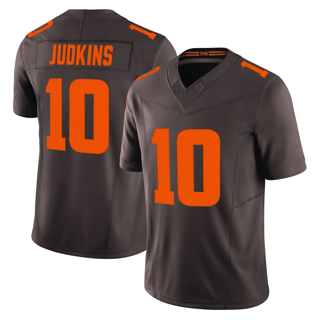 Punc C.Browns #10 Quinshon Judkins Player Brown Limited Vapor F.U.S.E. Alternate Game Stitched Jerseys
