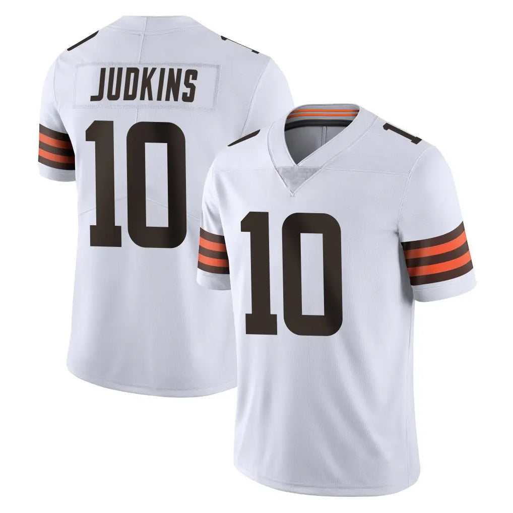 Punc C.Browns #10 Quinshon Judkins Player White Vapor Untouchable Limited Home Game Stitched Jerseys