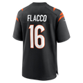 Punc C.Bengals #16 Bengals Joe Flacco Black Team Game Stitched Jerseys