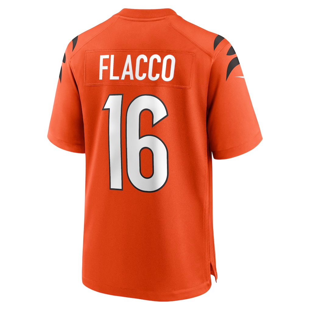 Punc C.Bengals #16 Bengals Joe Flacco Orange Alternate Game Stitched Jerseys