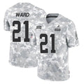 Punc C.Browns #21 Denzel Ward Player Arctic Camo Salute to Service Limited Football Jerseys
