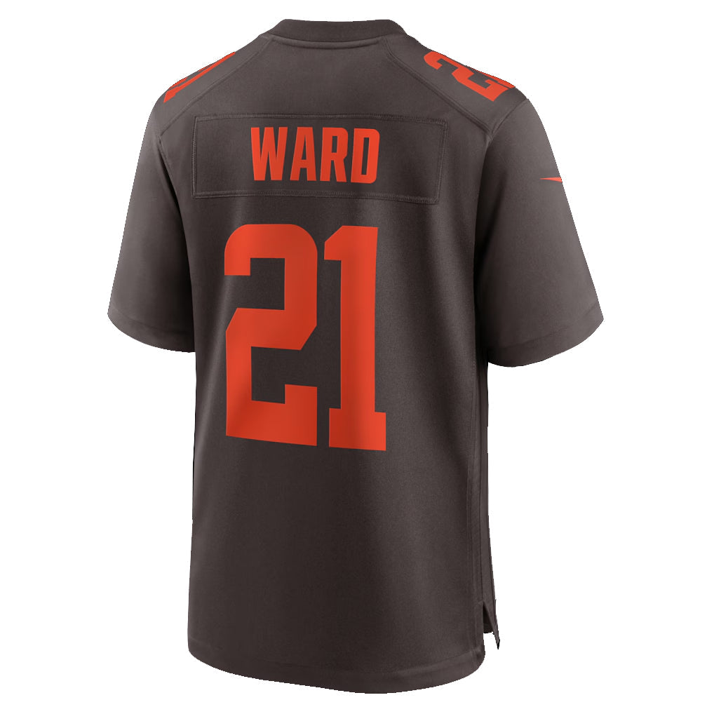 Punc C.Browns #21 Denzel Ward Player Brown Game Football Jerseys