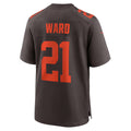 Punc C.Browns #21 Denzel Ward Player Brown Game Football Jerseys
