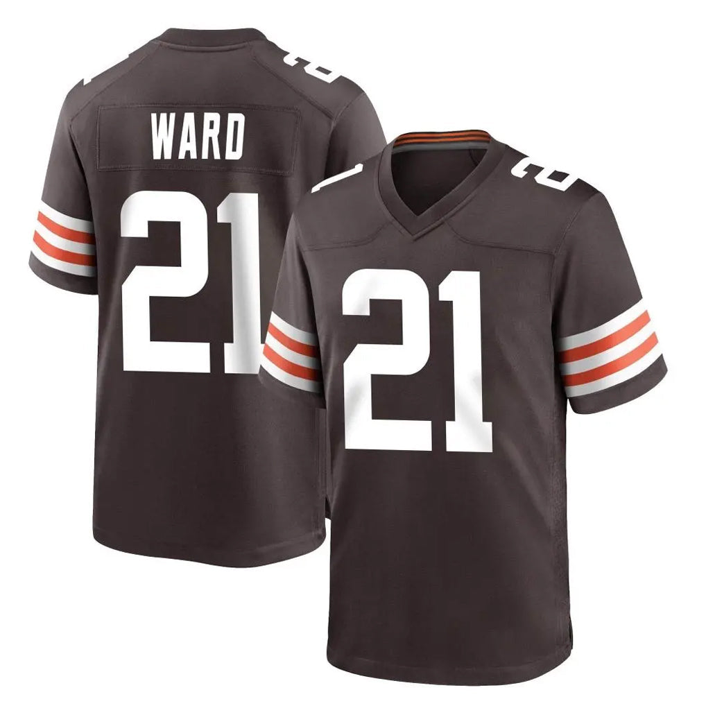 Punc C.Browns #21 Denzel Ward Player Brown Home Game Stitched Jerseys