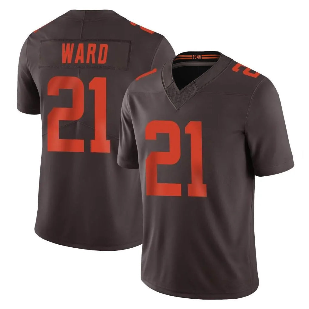 Punc C.Browns #21 Denzel Ward Player Brown Limited Vapor F.U.S.E. Alternate Game Stitched Jerseys