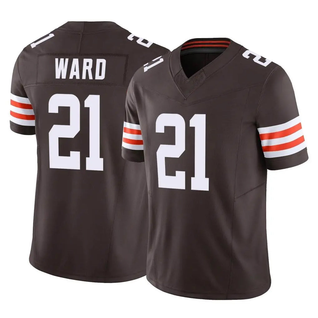 Punc C.Browns #21 Denzel Ward Player Brown Vapor F.U.S.E. Limited Home Game Stitched Jerseys