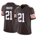 Punc C.Browns #21 Denzel Ward Player Brown Vapor F.U.S.E. Limited Home Game Stitched Jerseys