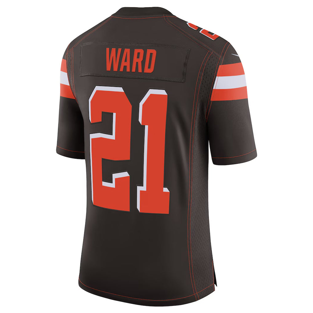 Punc C.Browns #21 Denzel Ward Player Brown Vapor Limited Football Jerseys