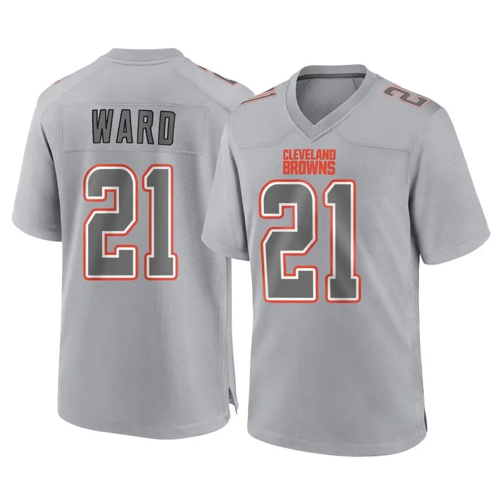 Punc C.Browns #21 Denzel Ward Player Gray Atmosphere Fashion Game Stitched Jerseys