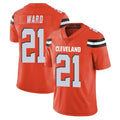 Punc C.Browns #21 Denzel Ward Player Orange Alternate Vapor Untouchable Limited Home Game Stitched Jerseys