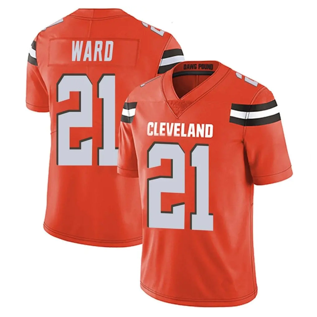 Punc C.Browns #21 Denzel Ward Player Orange Alternate Vapor Untouchable Limited Home Game Stitched Jerseys